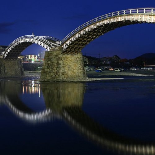 At night